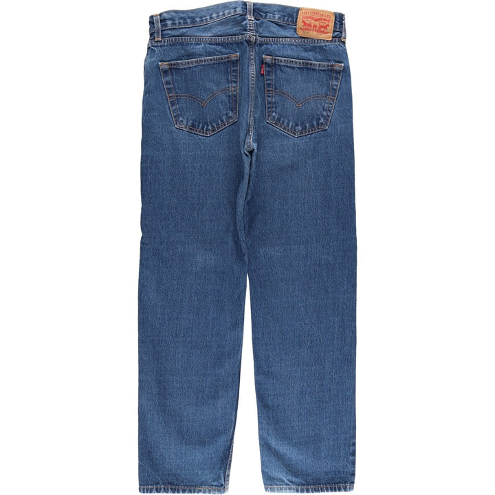 Levi's 505 tapered denim pants for men, size W34 cotton blue type Vintage Second Hand