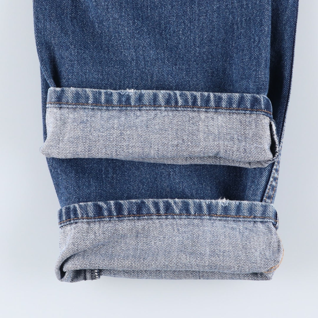 Levi's 505 tapered denim pants for men, size W34 cotton blue type Vintage Second Hand