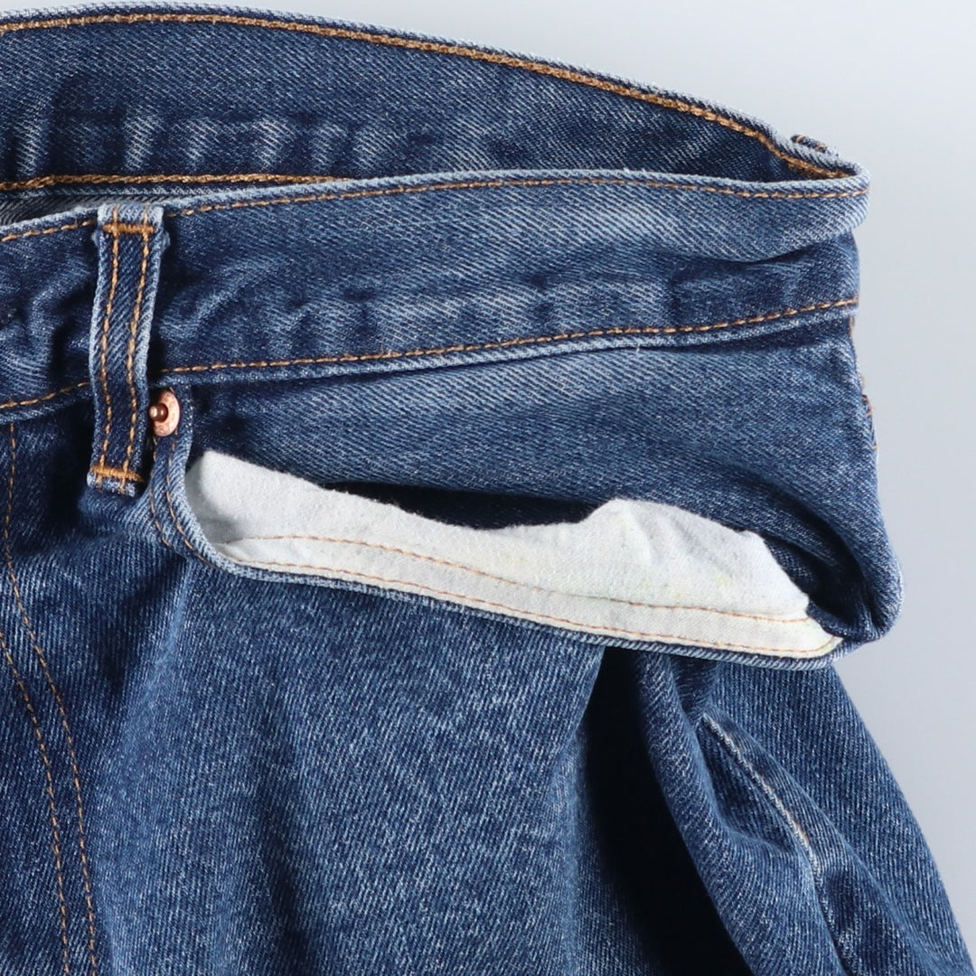 Levi's 505 tapered denim pants for men, size W34 cotton blue type Vintage Second Hand