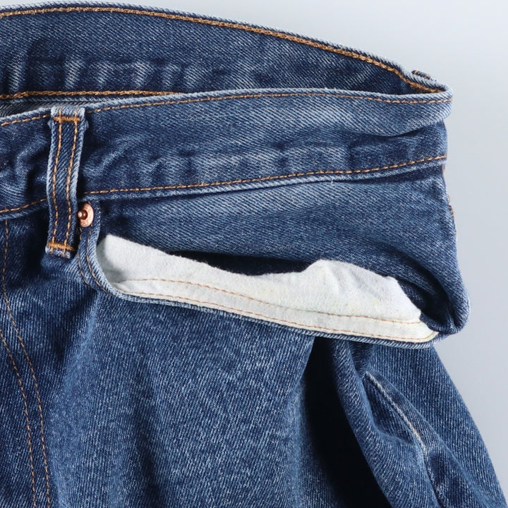 Levi's 505 tapered denim pants for men, size W34 cotton blue type Vintage Second Hand