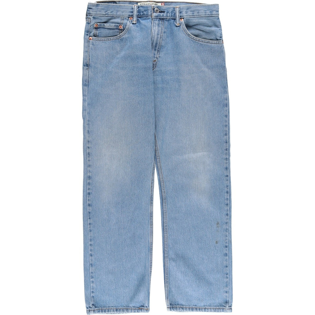 Levi's 505 STRAIGHT FIT tapered denim pants for men, equivalent to w33 cotton Blue type light blue Vintage Second Hand