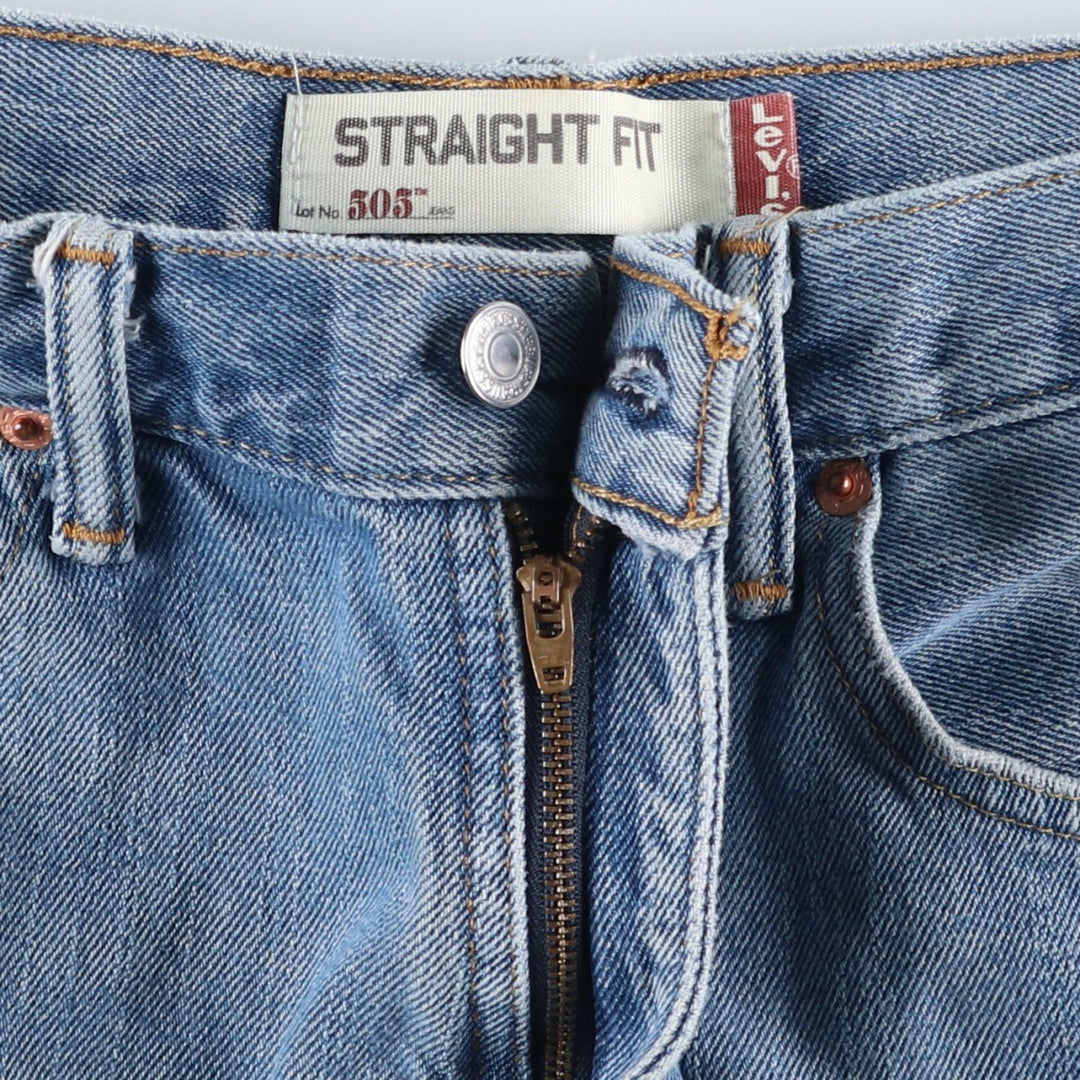 Levi's 505 STRAIGHT FIT tapered denim pants for men, equivalent to w33 cotton Blue type light blue Vintage Second Hand