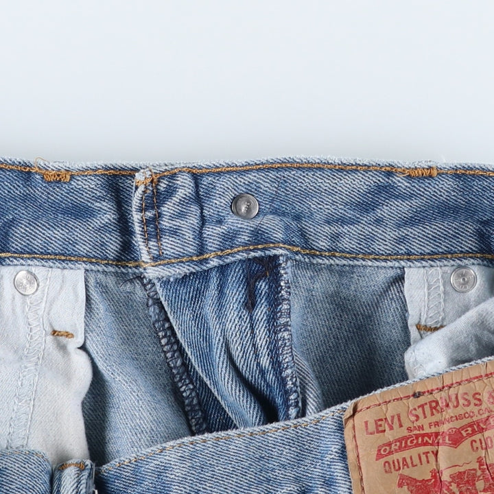 Levi's 505 STRAIGHT FIT tapered denim pants for men, equivalent to w33 cotton Blue type light blue Vintage Second Hand