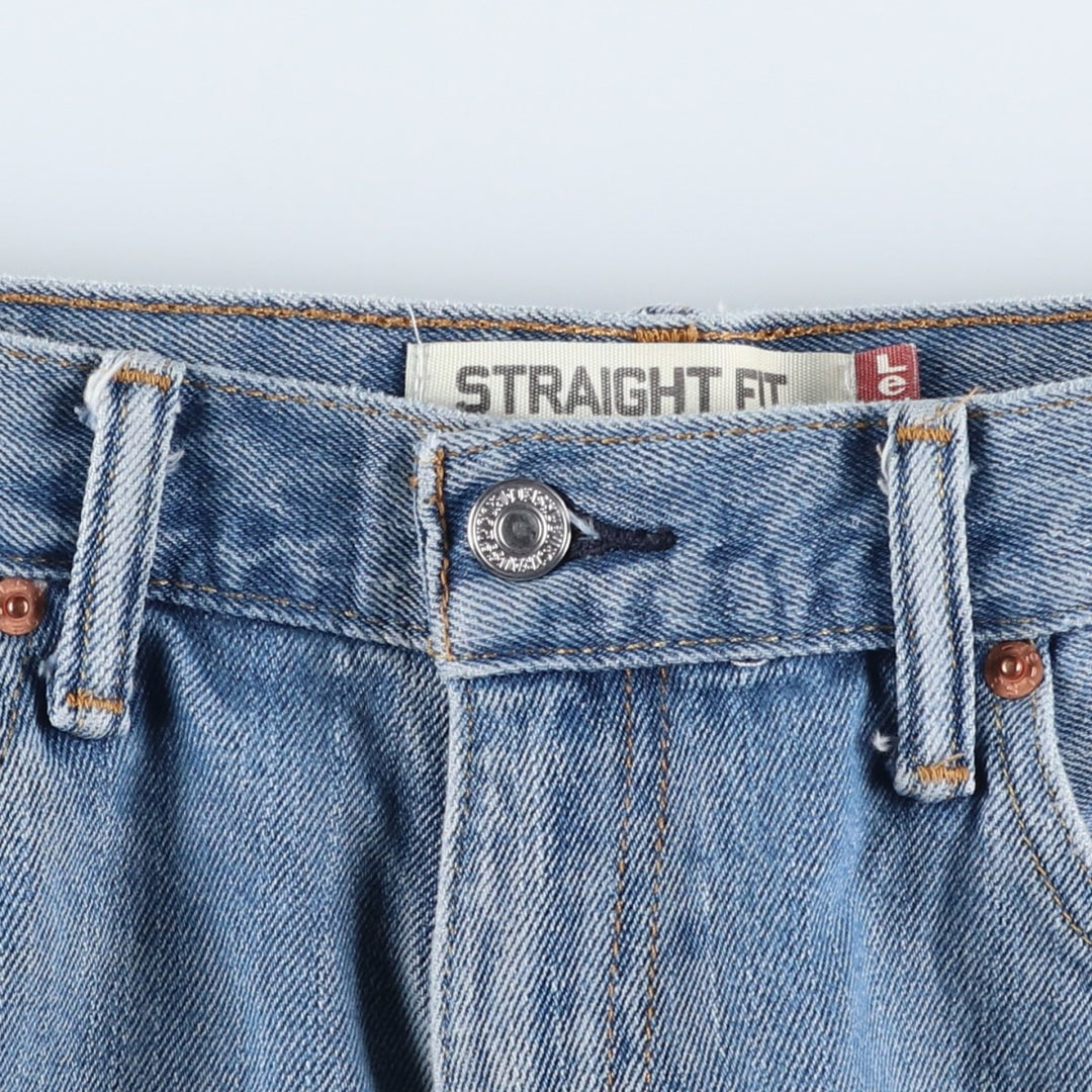 Levi's 505 STRAIGHT FIT tapered denim pants for men, equivalent to w33 cotton Blue type light blue Vintage Second Hand