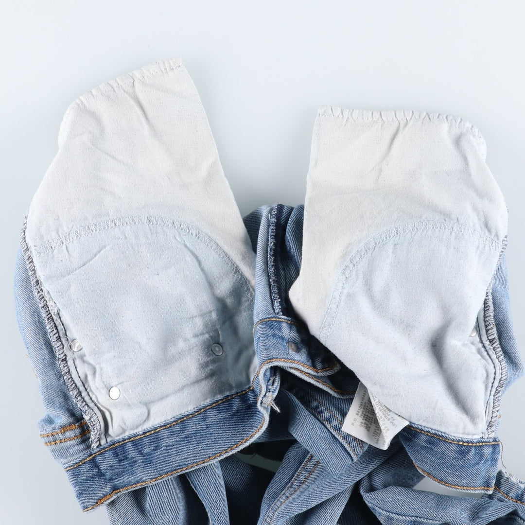 Levi's 505 STRAIGHT FIT tapered denim pants for men, equivalent to w33 cotton Blue type light blue Vintage Second Hand