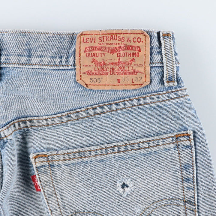 2000'S Levi's 505 Regular Fit Tapered Denim Pants, Men's Size W31 cotton Blue type light blue Vintage Second Hand
