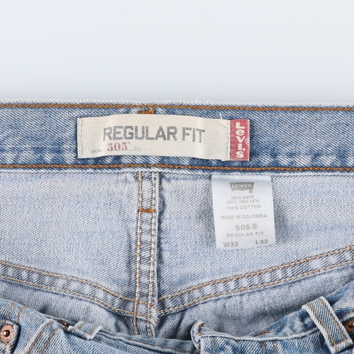 2000'S Levi's 505 Regular Fit Tapered Denim Pants, Men's Size W31 cotton Blue type light blue Vintage Second Hand