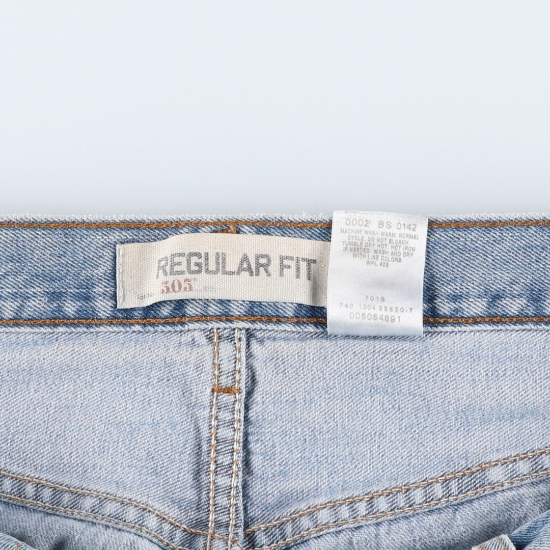 2000'S Levi's 505 Regular Fit Tapered Denim Pants, Men's Size W31 cotton Blue type light blue Vintage Second Hand
