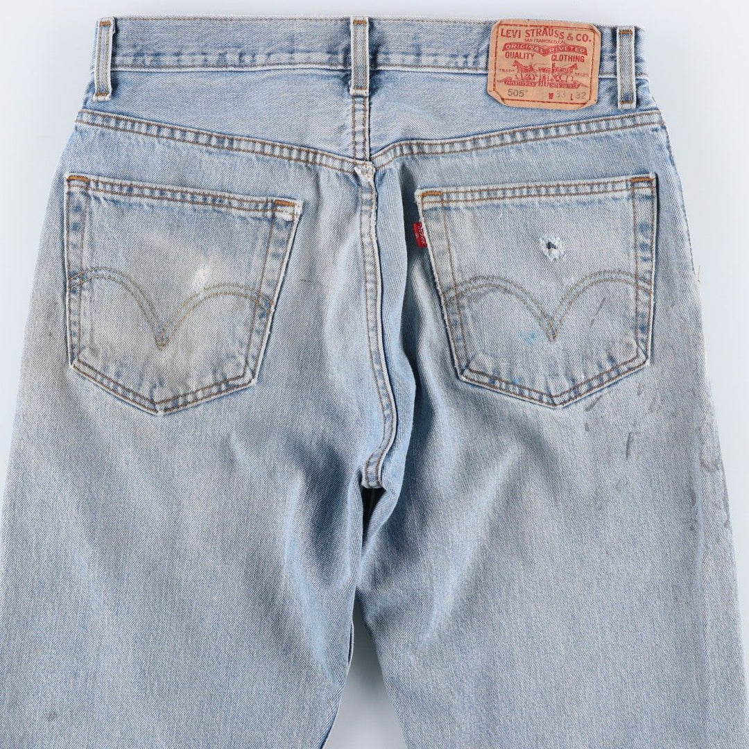 2000'S Levi's 505 Regular Fit Tapered Denim Pants, Men's Size W31 cotton Blue type light blue Vintage Second Hand