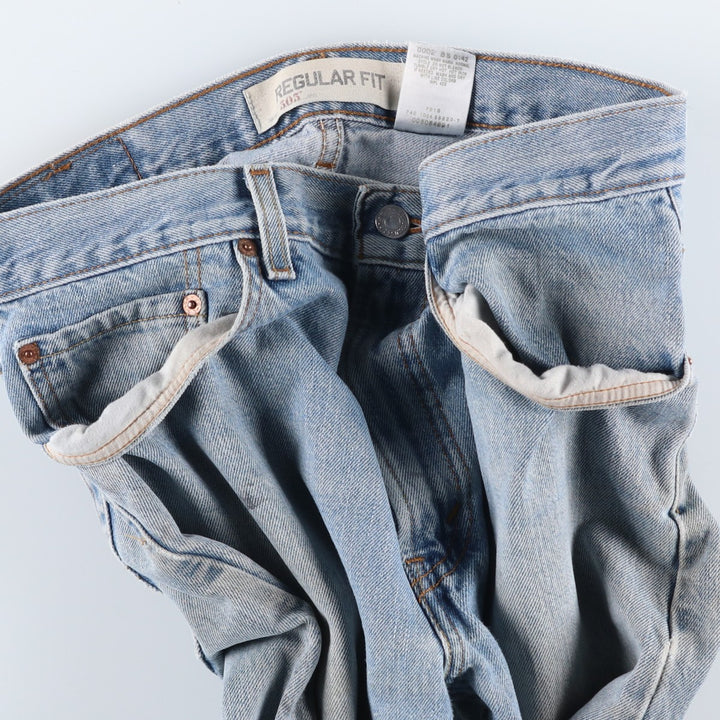 2000'S Levi's 505 Regular Fit Tapered Denim Pants, Men's Size W31 cotton Blue type light blue Vintage Second Hand