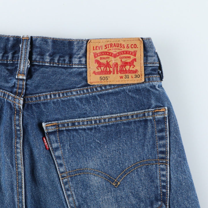 Levi's 505 tapered denim pants for men, equivalent to w31 unclear blue type Vintage Second Hand