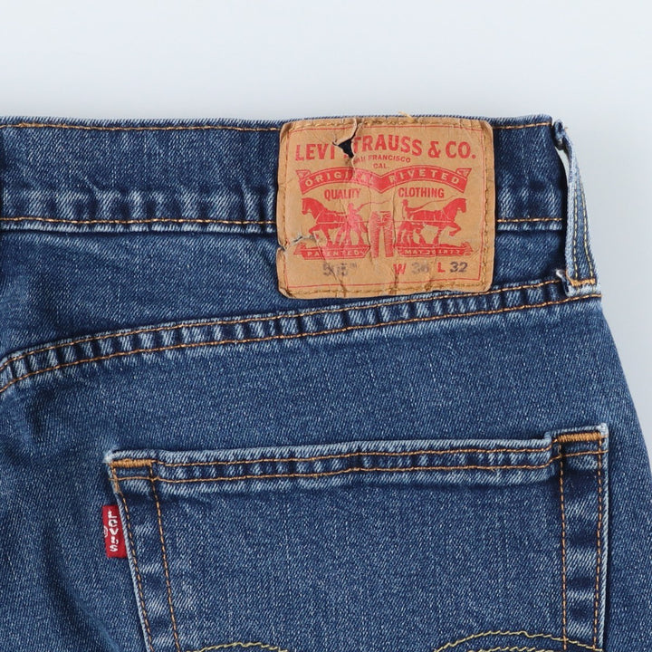 Levi's 505 tapered denim pants for men, equivalent to w35 cotton blue type Vintage Second Hand