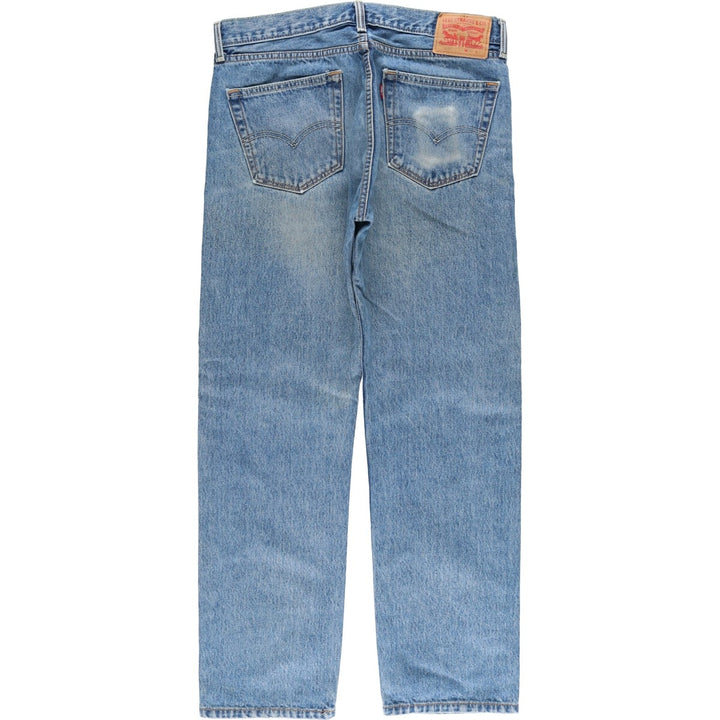 Levi's 505 tapered denim pants for men, size W34 cotton blue type Vintage Second Hand
