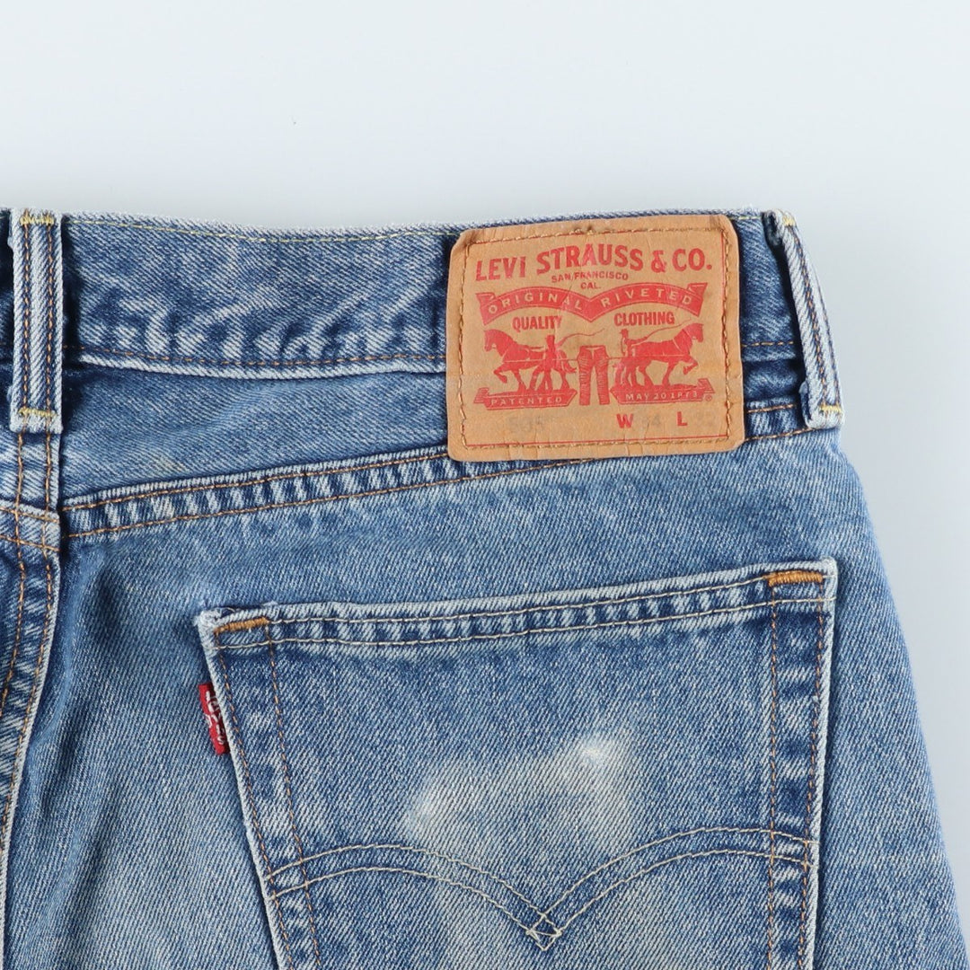 Levi's 505 tapered denim pants for men, size W34 cotton blue type Vintage Second Hand