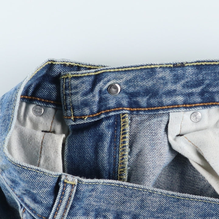 Levi's 505 tapered denim pants for men, size W34 cotton blue type Vintage Second Hand