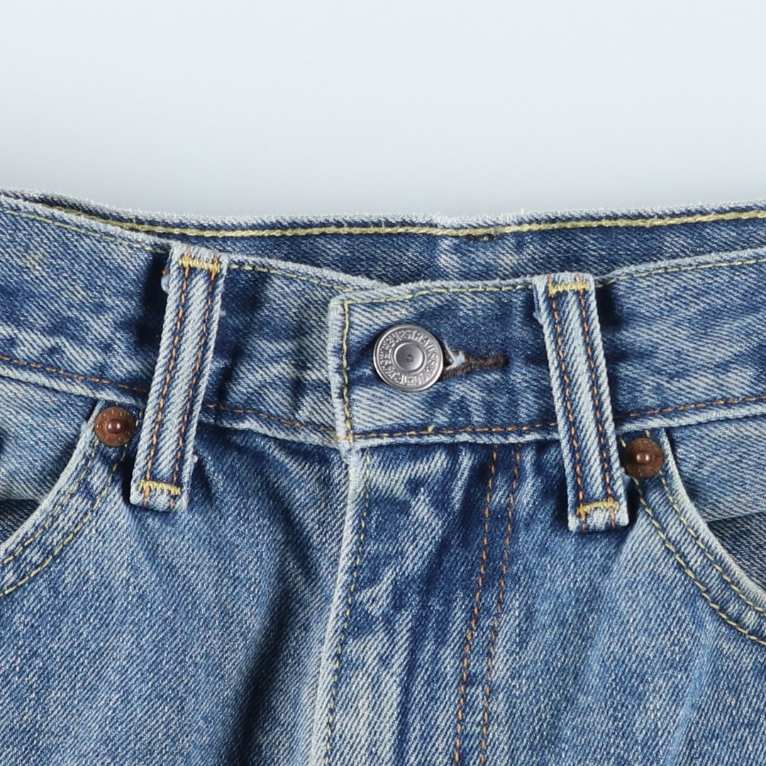 Levi's 505 tapered denim pants for men, size W34 cotton blue type Vintage Second Hand