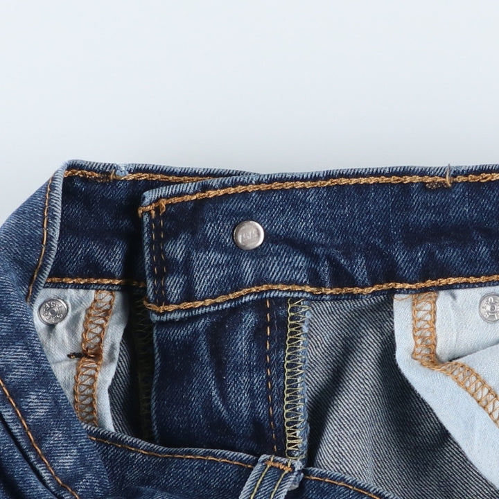 Levi's 505 tapered denim pants for men, size W34 cotton blue type Vintage Second Hand