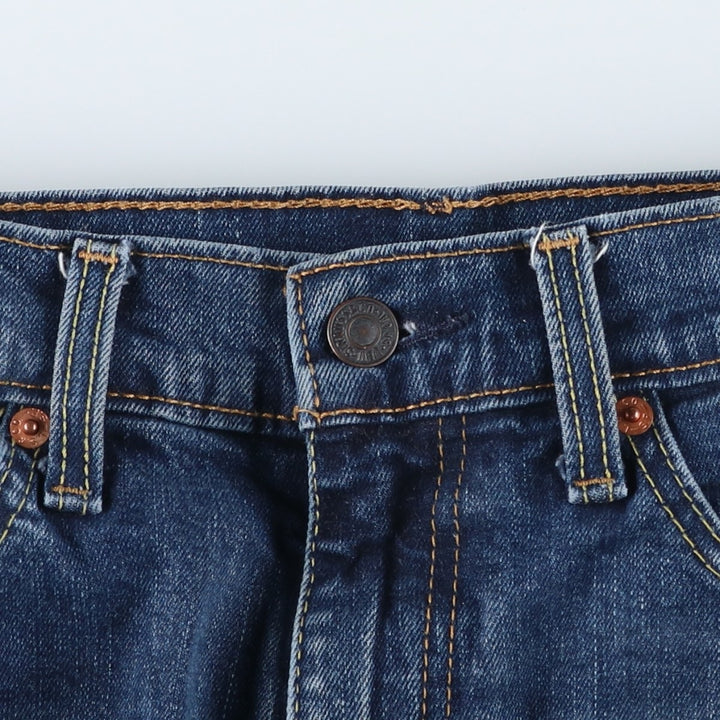 Levi's 505 tapered denim pants for men, size W34 cotton blue type Vintage Second Hand