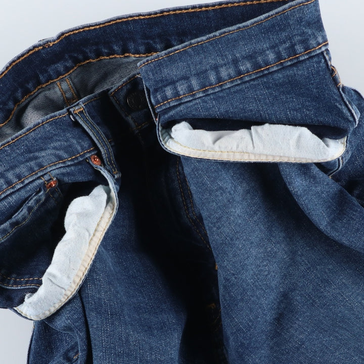 Levi's 505 tapered denim pants for men, size W34 cotton blue type Vintage Second Hand