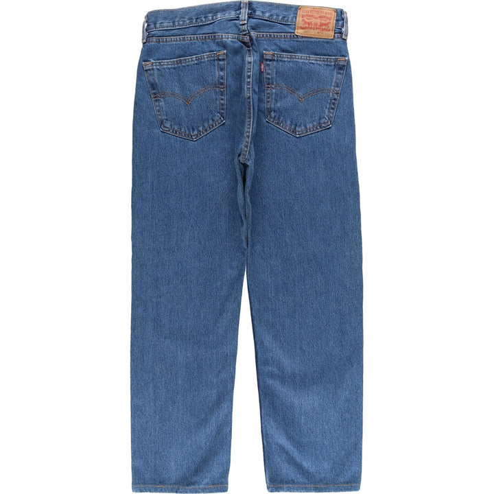 Levi's 505 tapered denim pants for men, size W33 cotton blue type Vintage Second Hand