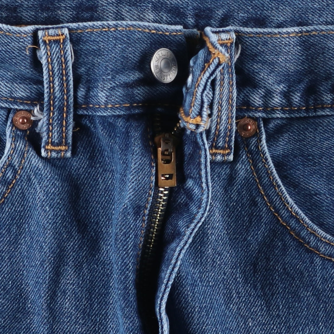 Levi's 505 tapered denim pants for men, size W33 cotton blue type Vintage Second Hand