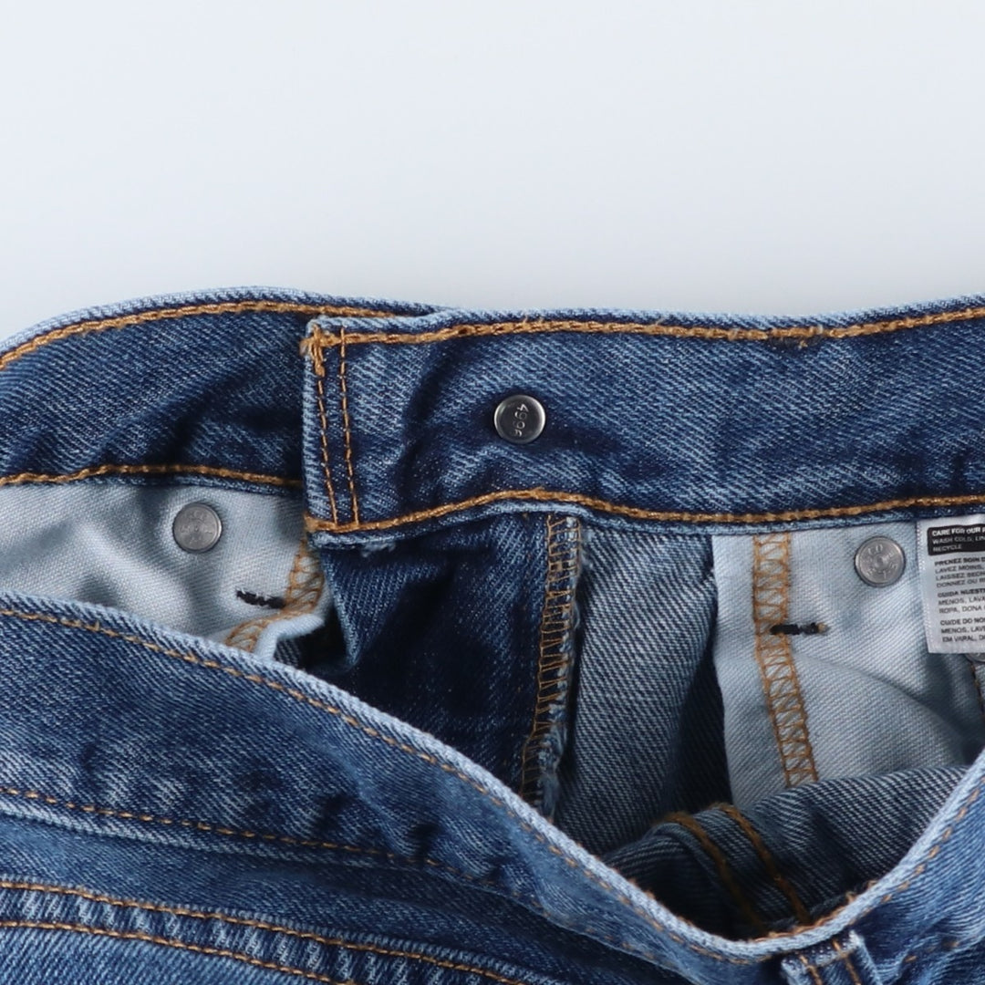 Levi's 505 tapered denim pants for men, size W33 cotton blue type Vintage Second Hand