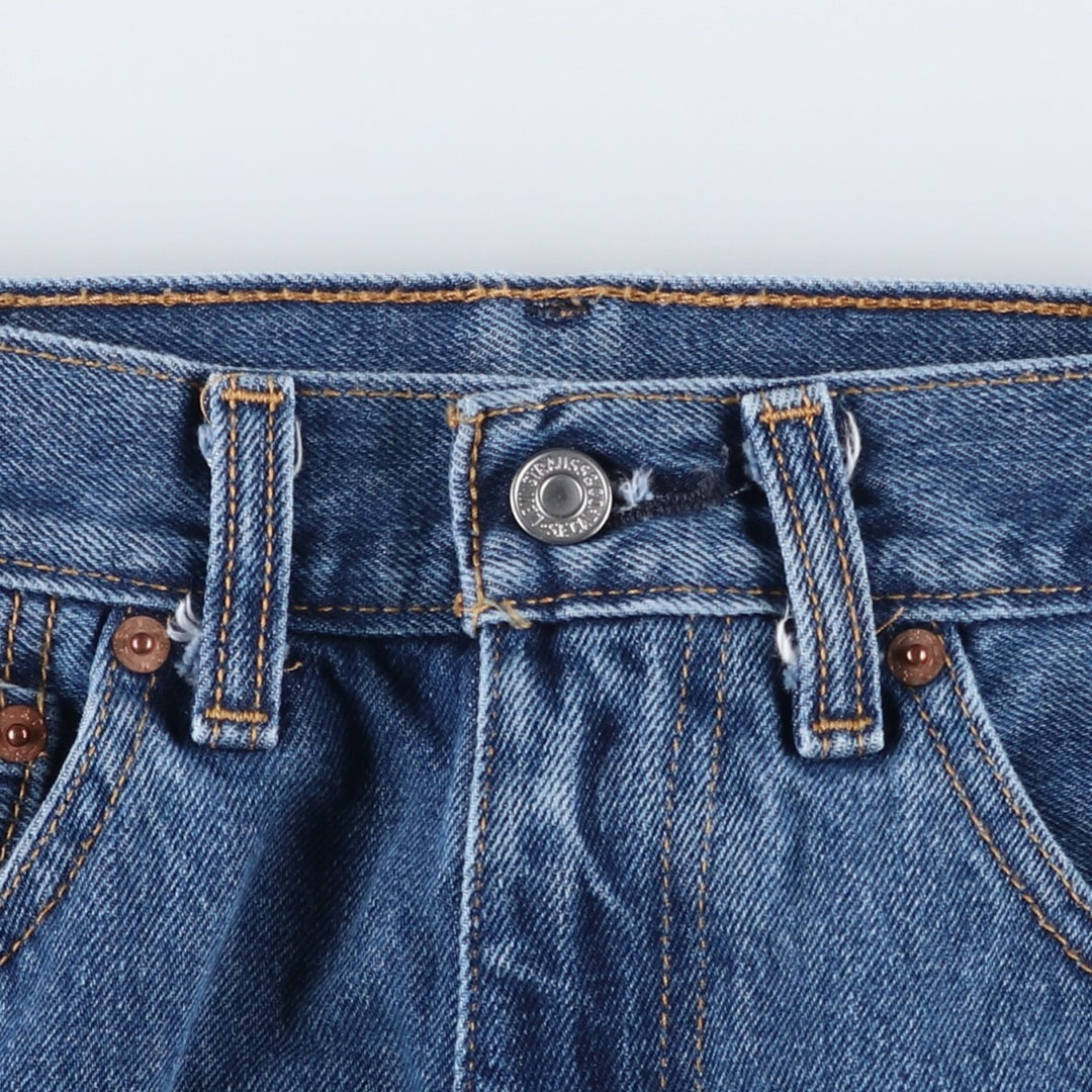 Levi's 505 tapered denim pants for men, size W33 cotton blue type Vintage Second Hand