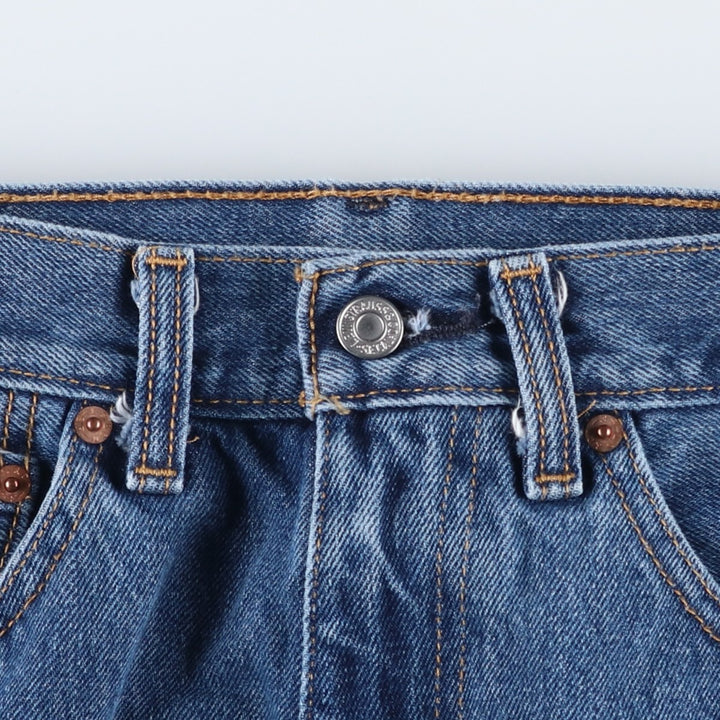 Levi's 505 tapered denim pants for men, size W33 cotton blue type Vintage Second Hand