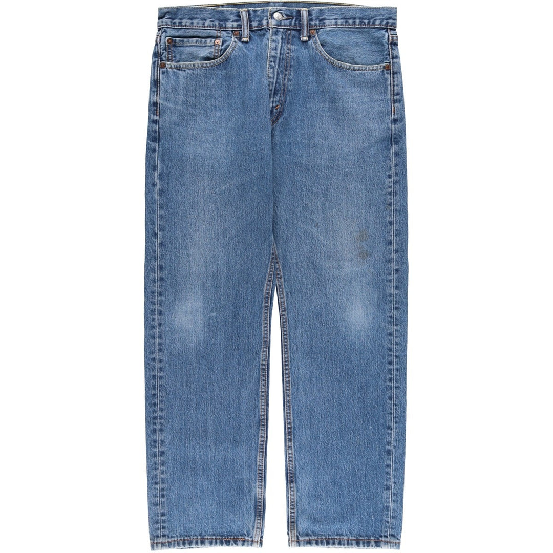 Levi's 505 tapered denim pants for men, size W34 cotton blue type Vintage Second Hand