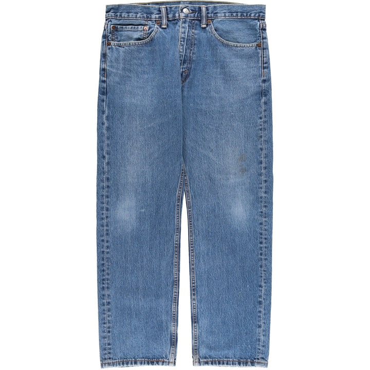 Levi's 505 tapered denim pants for men, size W34 cotton blue type Vintage Second Hand