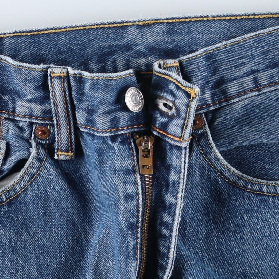 Levi's 505 tapered denim pants for men, size W34 cotton blue type Vintage Second Hand