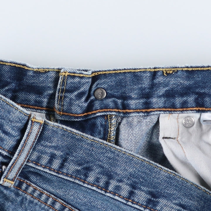 Levi's 505 tapered denim pants for men, size W34 cotton blue type Vintage Second Hand