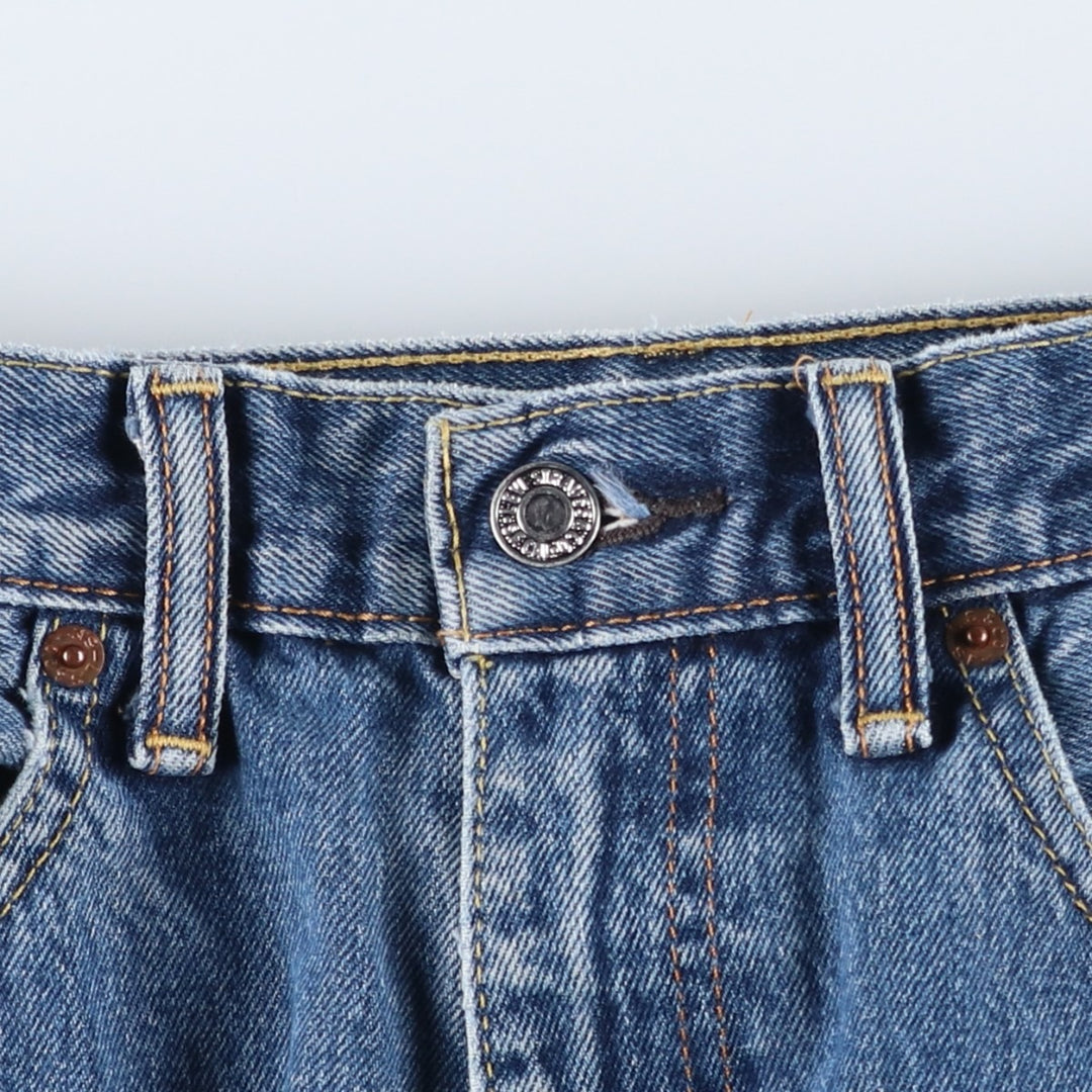 Levi's 505 tapered denim pants for men, size W34 cotton blue type Vintage Second Hand