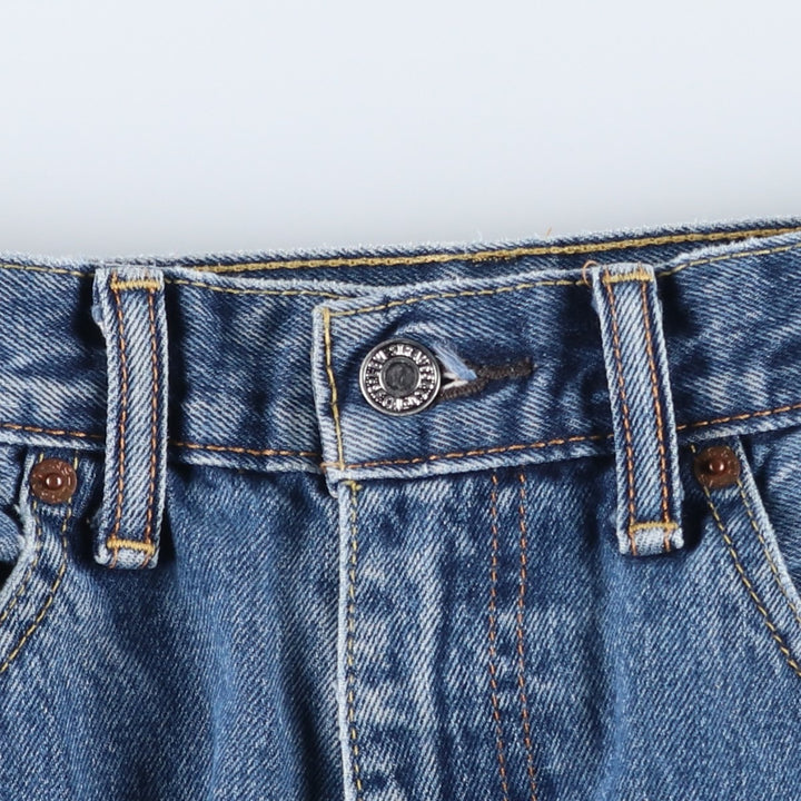 Levi's 505 tapered denim pants for men, size W34 cotton blue type Vintage Second Hand