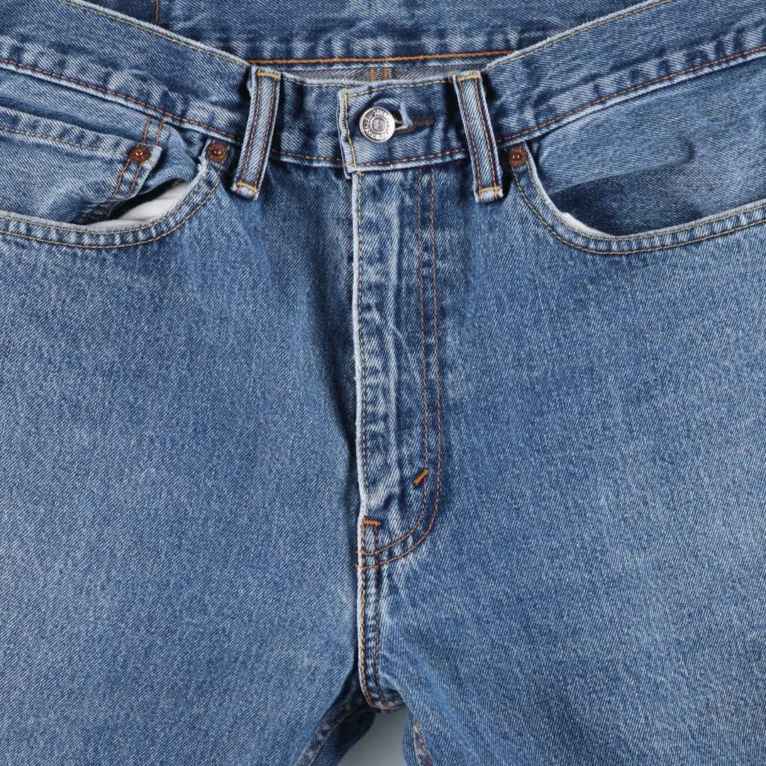 Levi's 505 tapered denim pants for men, size W34 cotton blue type Vintage Second Hand
