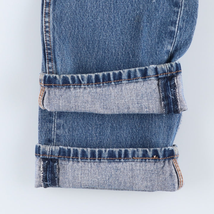 Levi's 505 tapered denim pants for men, size W34 cotton blue type Vintage Second Hand