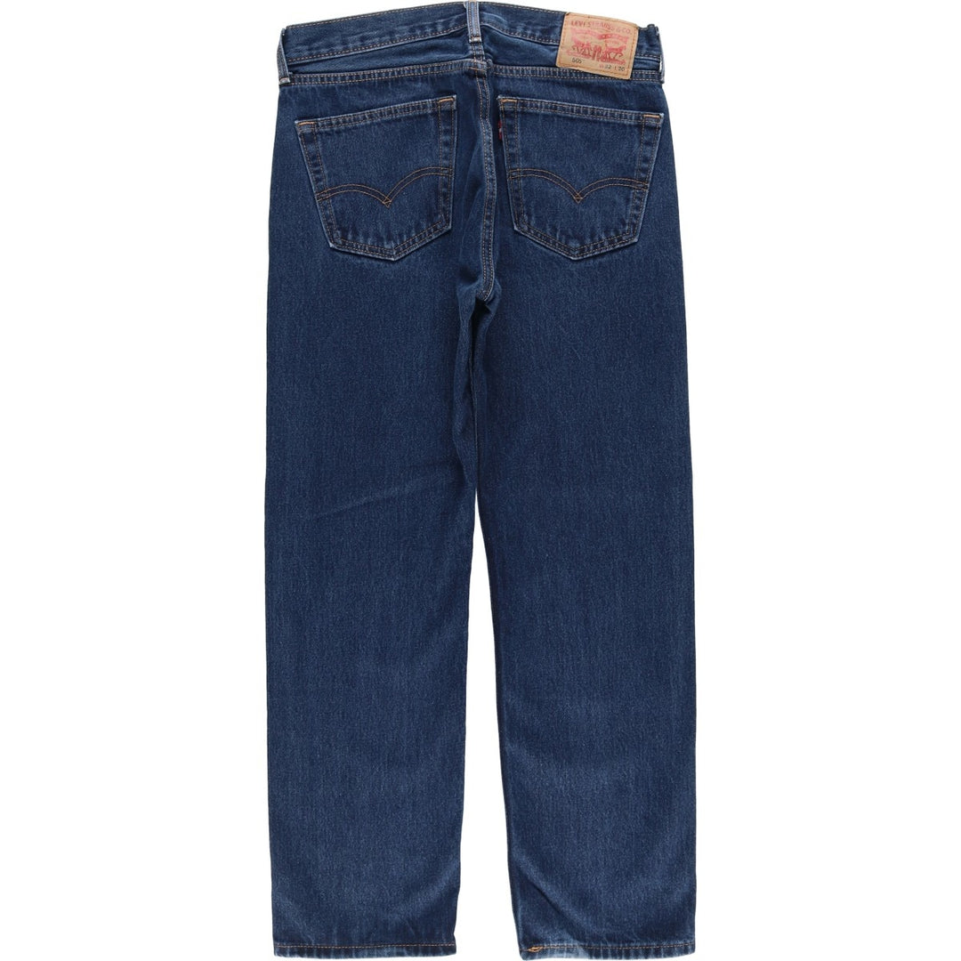 Levi's 505 tapered denim pants for men, size W33 cotton blue type Vintage Second Hand