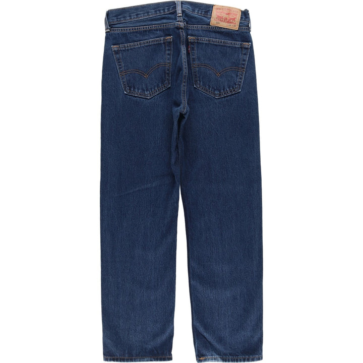 Levi's 505 tapered denim pants for men, size W33 cotton blue type Vintage Second Hand