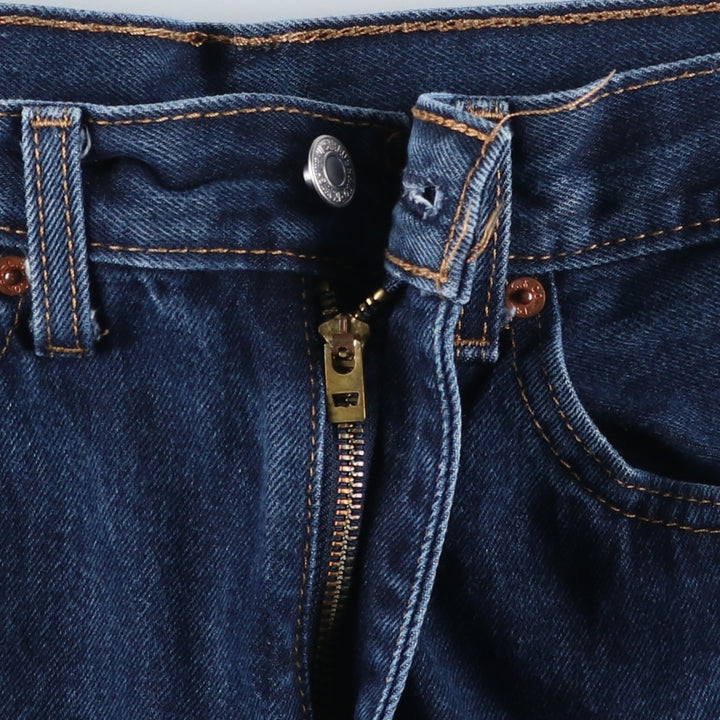 Levi's 505 tapered denim pants for men, size W33 cotton blue type Vintage Second Hand