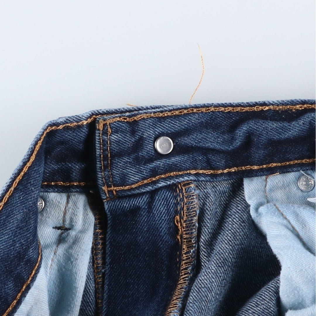 Levi's 505 tapered denim pants for men, size W33 cotton blue type Vintage Second Hand
