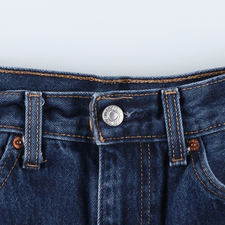 Levi's 505 tapered denim pants for men, size W33 cotton blue type Vintage Second Hand