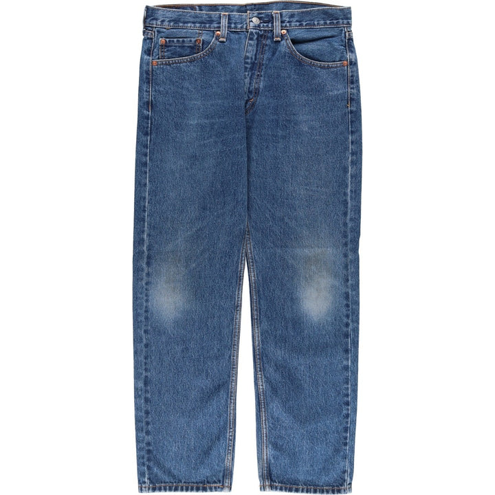 Levi's 505 tapered denim pants for men, size W34 cotton blue type Vintage Second Hand