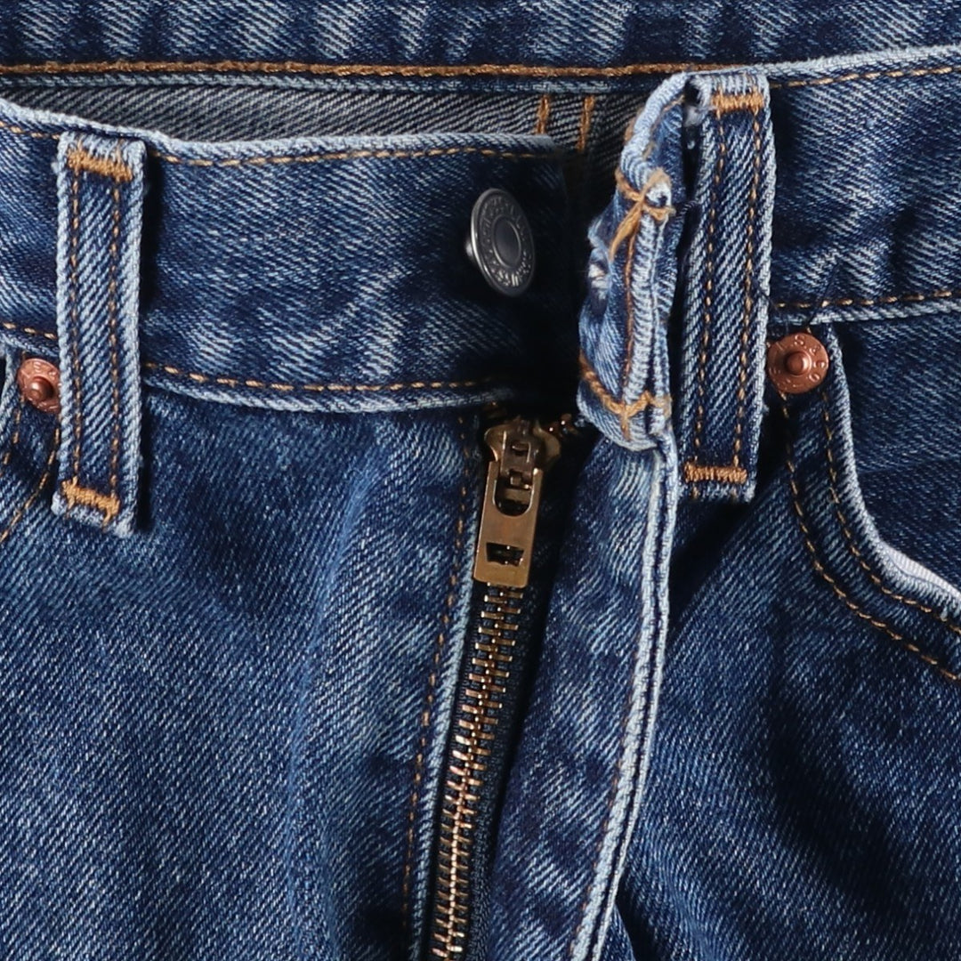 Levi's 505 tapered denim pants for men, size W34 cotton blue type Vintage Second Hand
