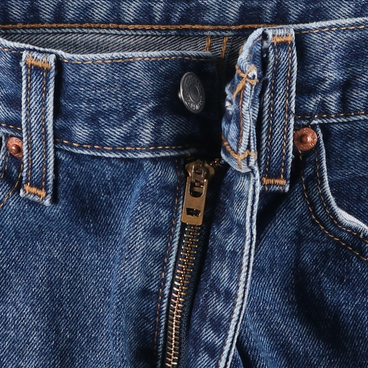 Levi's 505 tapered denim pants for men, size W34 cotton blue type Vintage Second Hand