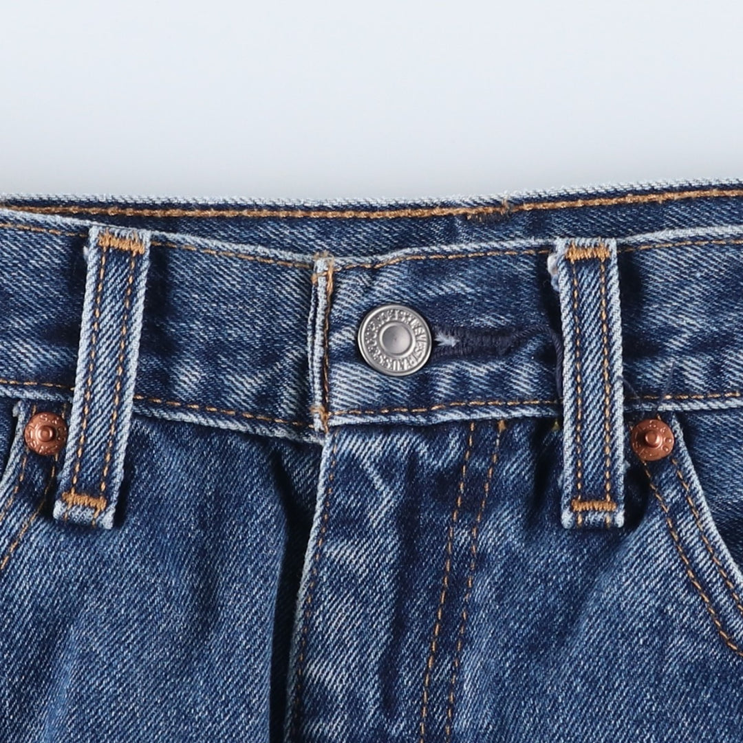 Levi's 505 tapered denim pants for men, size W34 cotton blue type Vintage Second Hand