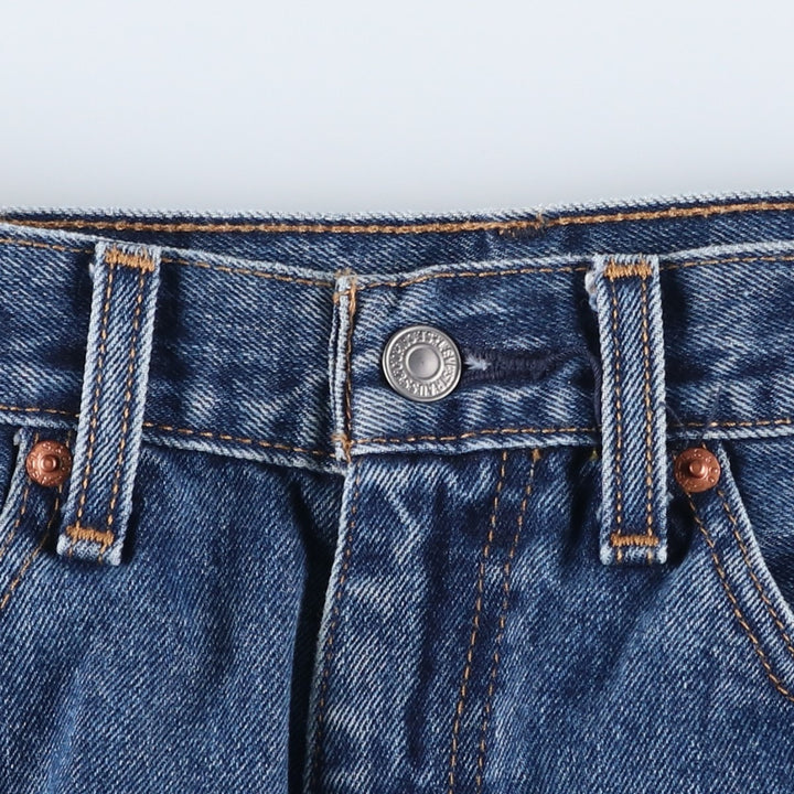 Levi's 505 tapered denim pants for men, size W34 cotton blue type Vintage Second Hand