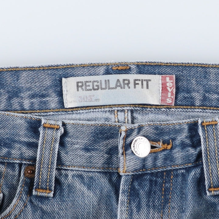 Levi's 505 REGULAR FIT tapered denim pants for men, size w32 cotton blue type Vintage Second Hand