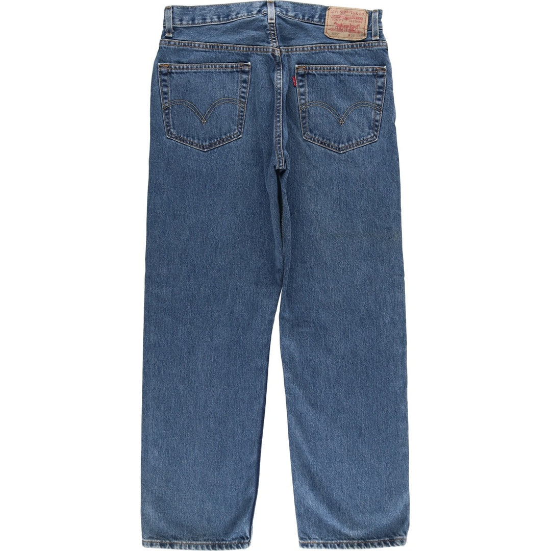 00'S Levi's 505 REGULAR FIT tapered denim pants for men, size w33 cotton blue type Vintage Second Hand