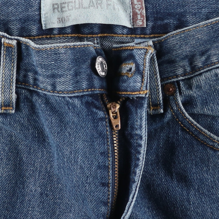 00'S Levi's 505 REGULAR FIT tapered denim pants for men, size w33 cotton blue type Vintage Second Hand