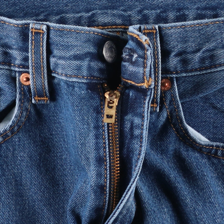 Levi's 505 tapered denim pants for men, size W34 cotton blue type Vintage Second Hand